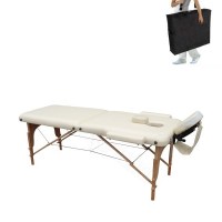 Lettino per massaggi in legno 2 zone